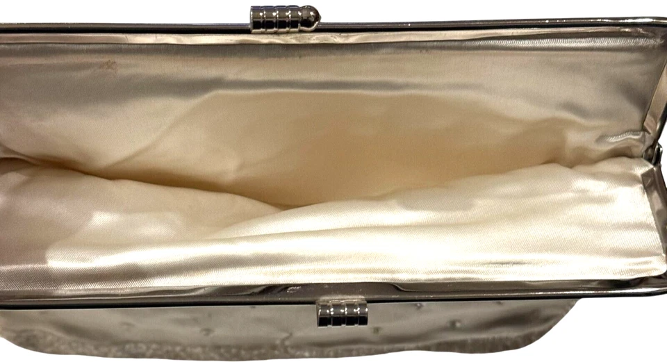 Винтажный очень редкий складной бумажник с блестками с двойными сумками 10 дюймов x 4 дюйма x 8 дюймов - Изображение 2 из 4