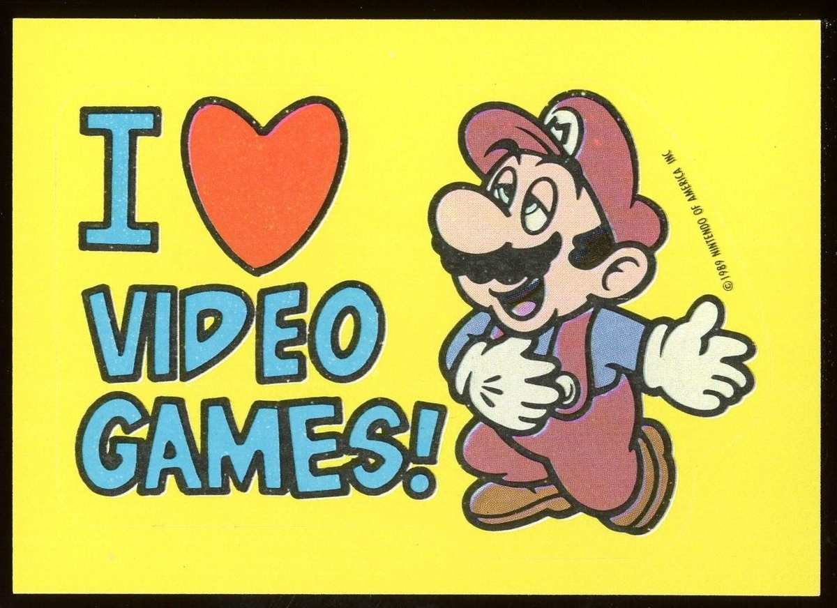 1989 Topps Nintendo GamePack カード 任天堂 マリオ 1989 Topps Nintendo Super Mario I Love Video Games Sticker Trading