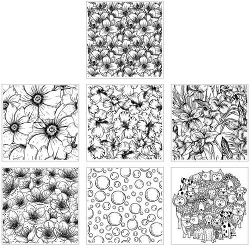 Flowers Background DIY Silicone Clear Stamp Cling Seal Scrapbook Embossing Album