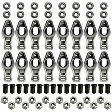 16x Steel Roller Rocker Arms Wnuts For Small Block Chevy 1.6 Ratio 38in Used