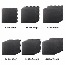 6/12/18/24/36/48 Pieces Exercise Puzzle Mat Gym Mat Interlocking Foam Floor Mat