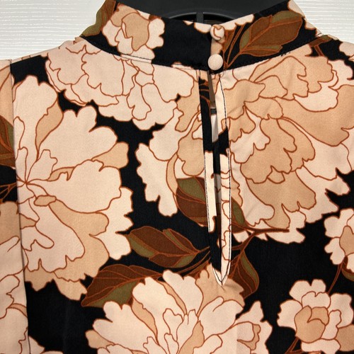 NWT Size Small Sleeveless Floral Mock Neck Blouse Who What Wear - Picture 6 of 11
