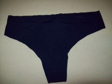 NWT CALVIN KLEIN NYLON SPANDEX MICROFIBER THONG PANTIES D3428 SZ3 NAVY L