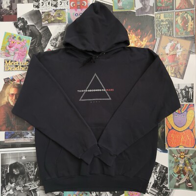 Thirty 30 Seconds to Mars Pullover Hoodie Adult Size Large Double-sided