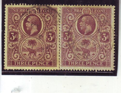 British Colony Sierra Leone P/E 1912 Mi. No. 92x u. 92y - Picture 1 of 1