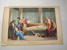 Antique Print Home Mourning