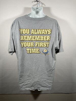 Vintage San Francisco SF Giants Pac Bell Park Remember Your First T Shirt Sz XL