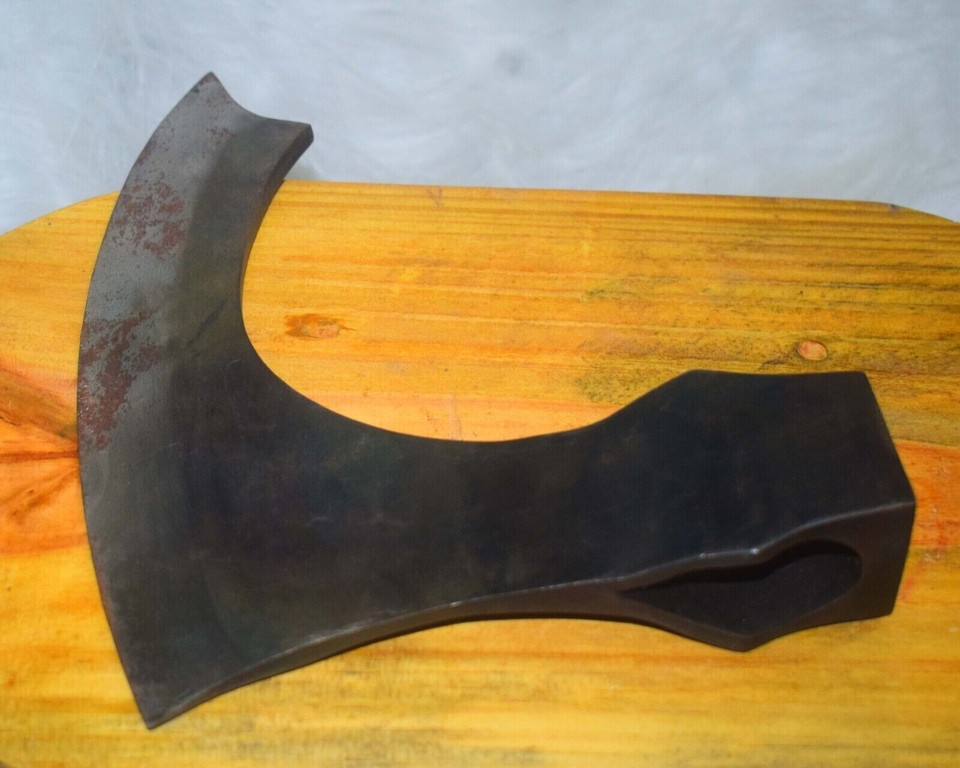 Handmade Viking Bearded Axe Head - 1095 Carbon Steel Camping & Hunting Axe Head Only (700g)