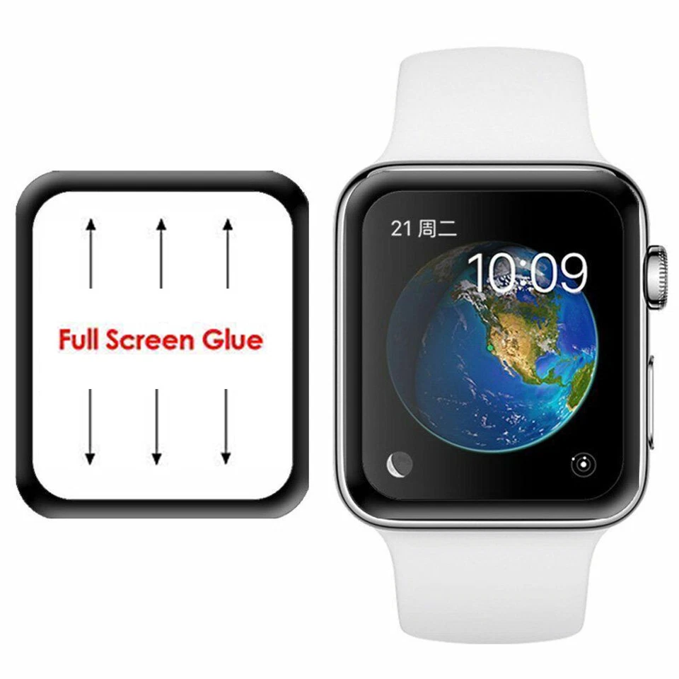 For Apple Watch SE 3 40mm 44mm 41mm 46mm 42mm 3D Tempered Glass Screen Protector - Image 3 of 4