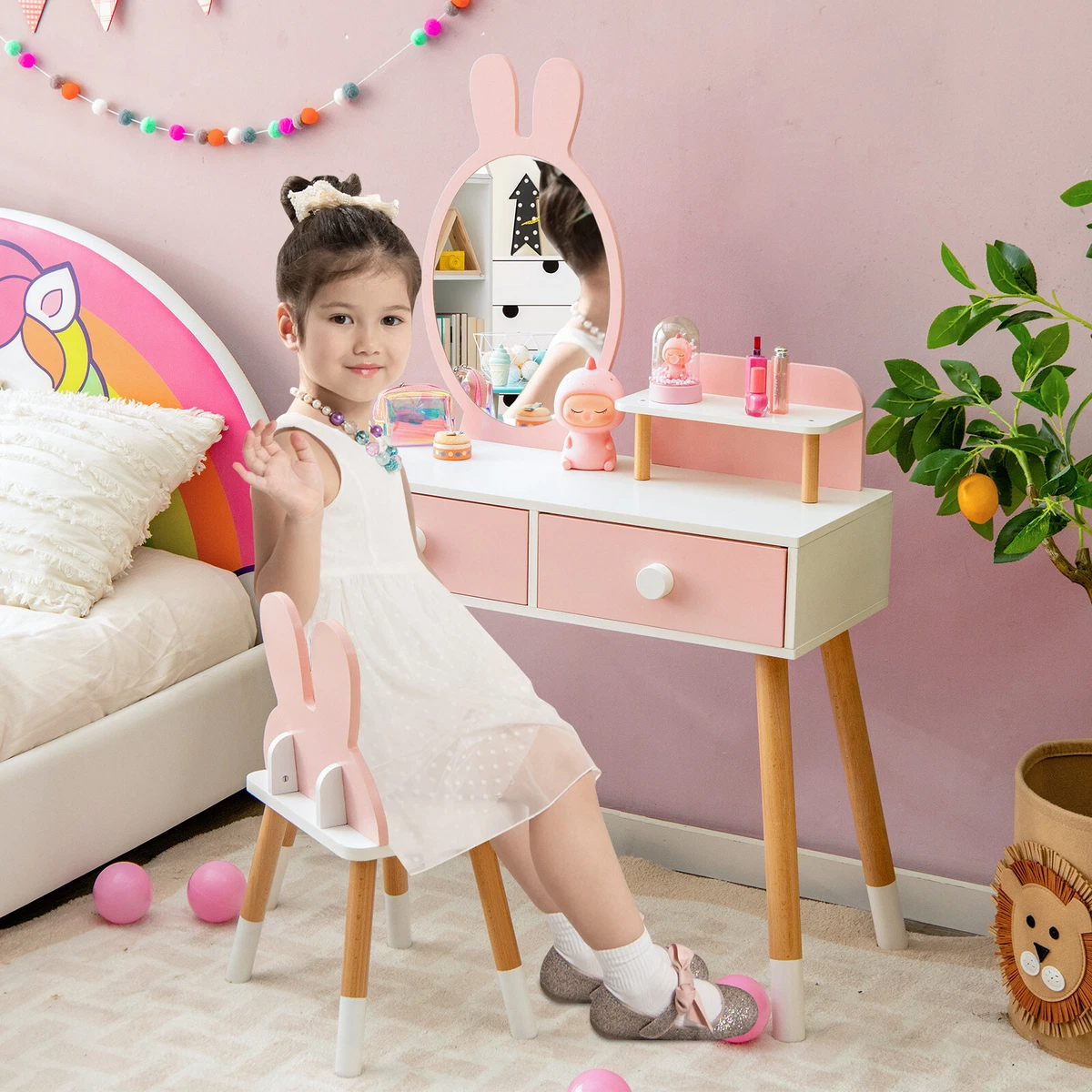 Little girl vanity and chair cheap