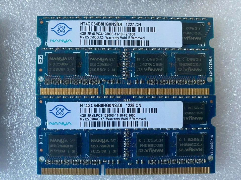 2 x 4GB PC3-12800 1600MHz Laptop Notebook DDR3 Memory RAM SODIMM 204 Pin Lot - Image 4 of 4