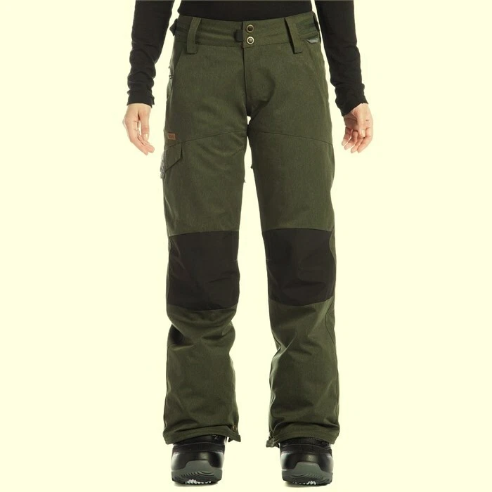 RIDE Women's ROXHILL Snow Pants - Olive Melange / Black - Large - NWT
