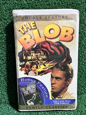 The Blob & The Land That Time Forgot VHS 2001 Double Feature Horror Clamshell