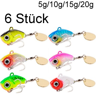 6 Stück Jigging Fischköder Cast Pilker JIG Zocker Spinner jigspinner Löfelköder