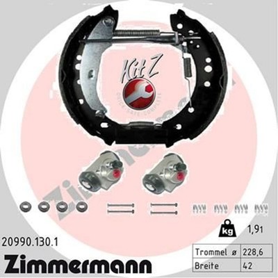 ZIMMERMANN BREMSBACKENSATZ VORMONTIERT 203mm passend für RENAULT CLIO TWINGO 