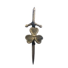 AAR Shamrock Kilt Pin Highland Scottish Celtic Design Kilt Accessory Antique