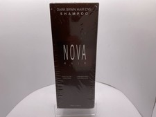 Nova Hair Dark Brown Hair Dye Shampoo 200mL x2 Bundle Paraben Free Non-Toxic Sea