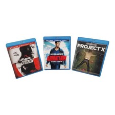 Law Abiding Citizen Abduction and Project X 3 Blu Ray Movie Bundle Lot of 3