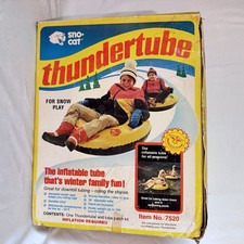 Vintage Sno Snow Cat Thundertube Inflatable 1979 Snow Tube Pool  7520
