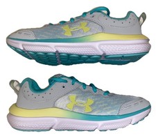 Size 5Y-Under Armour Charged Assert 10 big girls sneakers gray/green