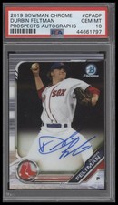 2019 BOWMAN CHROME DURBIN FELTMAN CPA-DF GEM 1ST RC AUTOGRAPH PSA 10 RED SOX