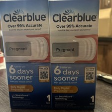 Lot Of 2, Clearblue Early Digital Pregnancy Test EXP. 09/28 , 1 test per box.