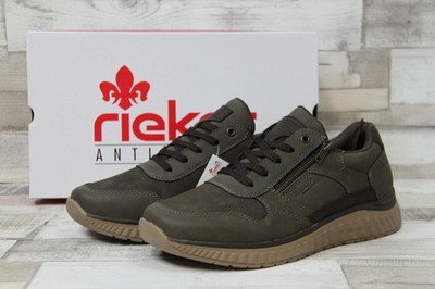 Rieker Herren Schnürschuh moosgrün mit seitlichem Reißverschluß  &  Bequem !