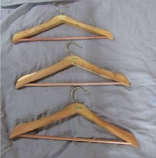 Vintage  Lot of Three FILSON Cedar Hangers with Trouser Bar