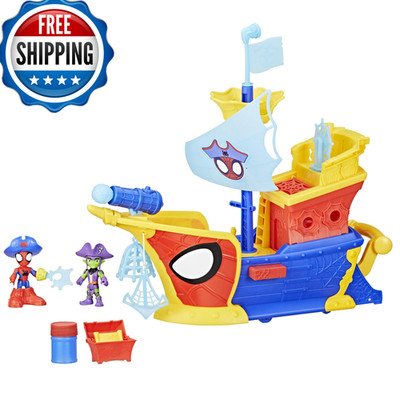 Spidey And His Amazing Friends Marvel Water-Webs Webs Ahoy Bubble Pirate Ship