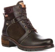 Pikolinos San Sebastia Heeled Leather Ankle Womens Boots Forestgreen US 6 - 11