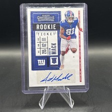 2020 Panini Contenders Austin Mack Auto RC Ticket #244 Giants Rookie