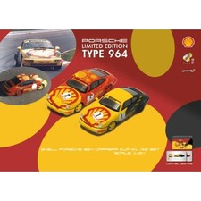 Shell Porsche 911 (964) Carrera Cup Set Pirelli 1:64 Tiny City COMBO64002