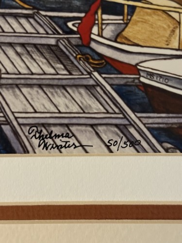Thelma Winter Print Of Original, Rockport Harbor 1989 - Picture 3 of 3