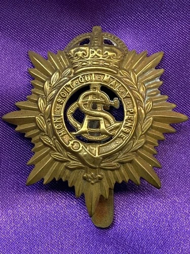 Genuine WW1 ASC Army Service Corps GM Cap Badge w/slider