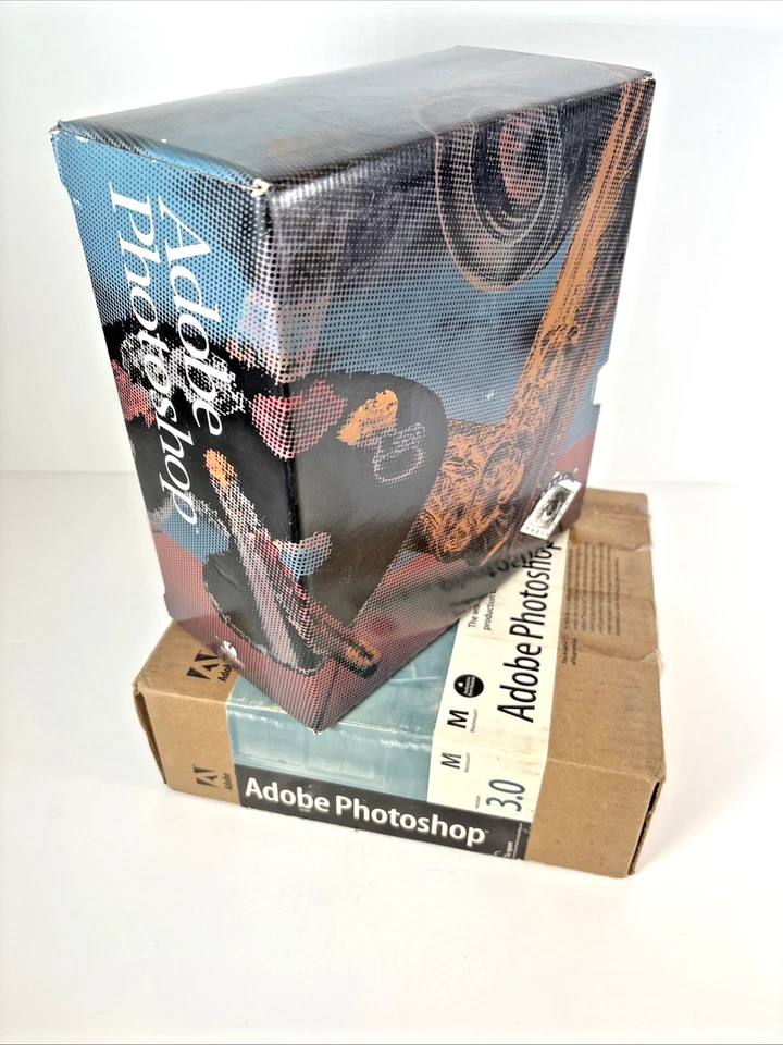 Adobe Photoshop 2.5 Mac w/ 3.0 Upgrade Manuals Floppy Disks Fonts Keys UNTESTED - Image 2 of 4