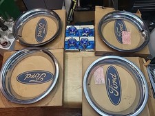 1967 Ford Mustang STYLED STEEL Wheel Trim Rings And Center Caps NOS  BEAUTY RING