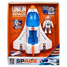 Spaceship Shuttle Toy with Astronaut Figure - Space Toys with Lights and Soun...