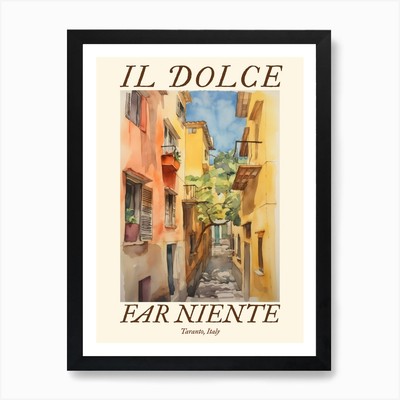 Il Dolce Far Niente Taranto, Italy  Framed Wall Art Poster Canvas Print Picture