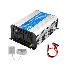 GIANDEL Power Inverter Pure Sine Wave 600Watt 12V DC to 120V AC with Remote C...