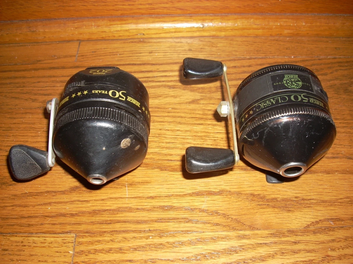 Zebco 202 Vintage Spincast Fishing Reel Green Casting U.S.A