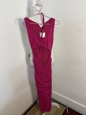 NEW Alana Eve Hot Pink Lexie Bodycon Midi Dress Medium New With Tags Sizzling