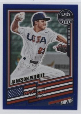 2026 Panini Stars & Stripes Prizm Blue Prizm 61/299 Jameson Wilhite #96 5f0