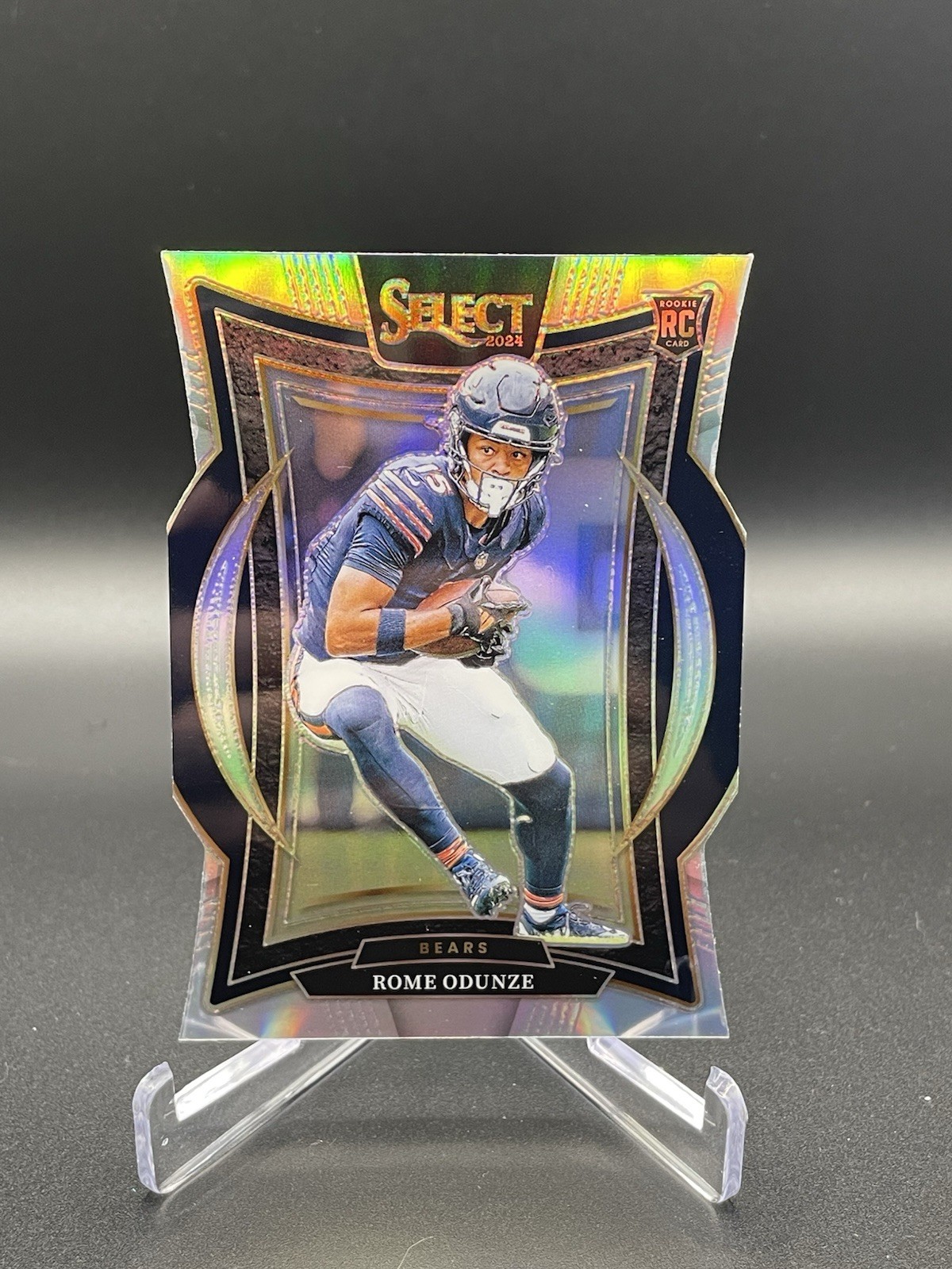 2024 Panini Select - Concourse Rome Odunze #3 Silver Prizm Die-Cut (RC)