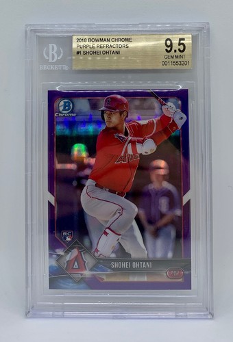 Shohei Ohtani [Batting Purple Refractor] #1 2018 Bowman Chrome card