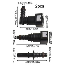 Jeu de 4 connecteurs de conduite de carburant nylon raccord rapide 789 mm ID6 mm