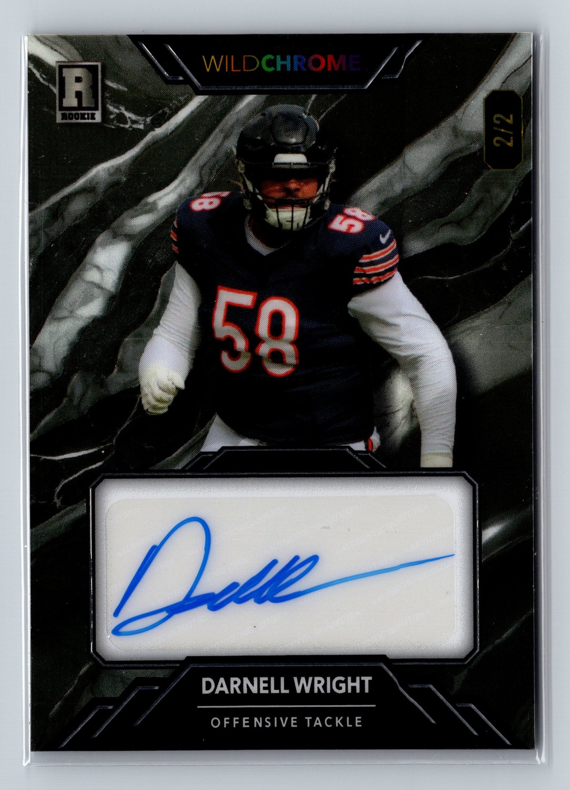 Will Anderson Wild Card Wildchrome Pro-Look Wildmarble Promo Autographs #WCMPRA Mirror Foil-Blue