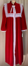 Gilligan  OMalley Vintage Y2K Velvet  Lace Long Robe Red M px 