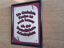 Spiegelbild mit Spruch,Spiegel,Bild,ca.80er Jahre,alt,Zustand gut,ca. 20,0x26,0