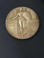 --1916 Standing Liberty Quarter High relief version As shown in the figure--
