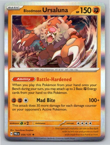 POKEMON BLOODMOON URSALUNA PRISMATIC EVOLUTIONS 054/131 HOLO NM A72897 FREE S&H